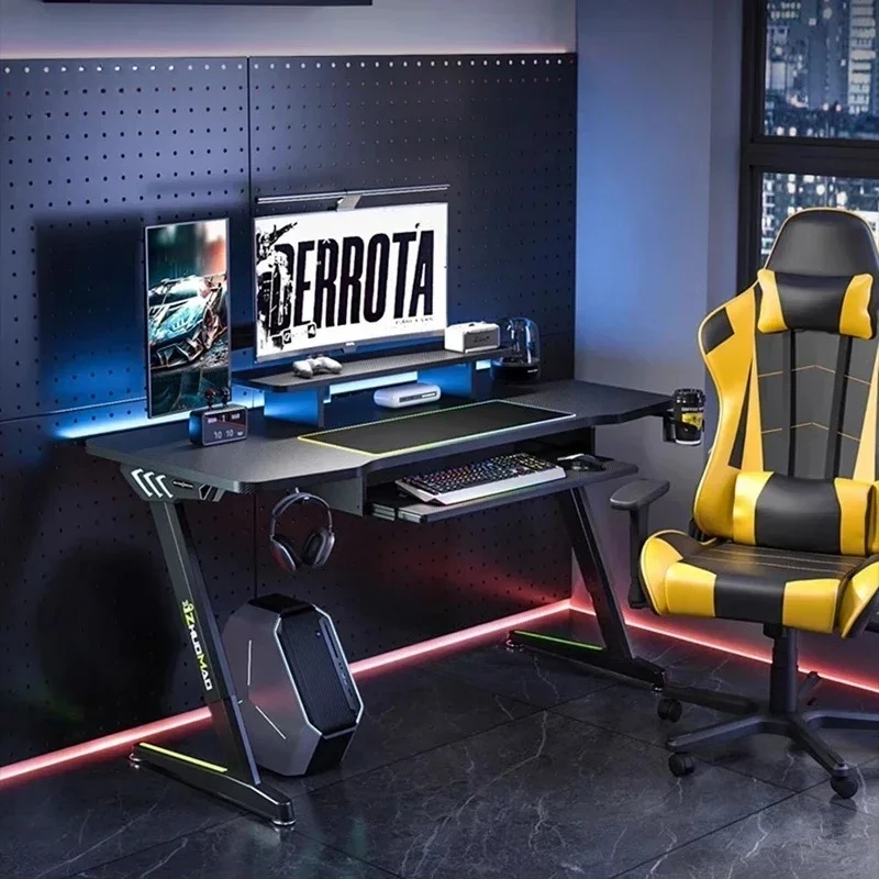 & Household E-sports Gaming Desk Luxury Cool Computer Desks Multi-functional Office Furniture Reading Desk Lifting Computer Desk