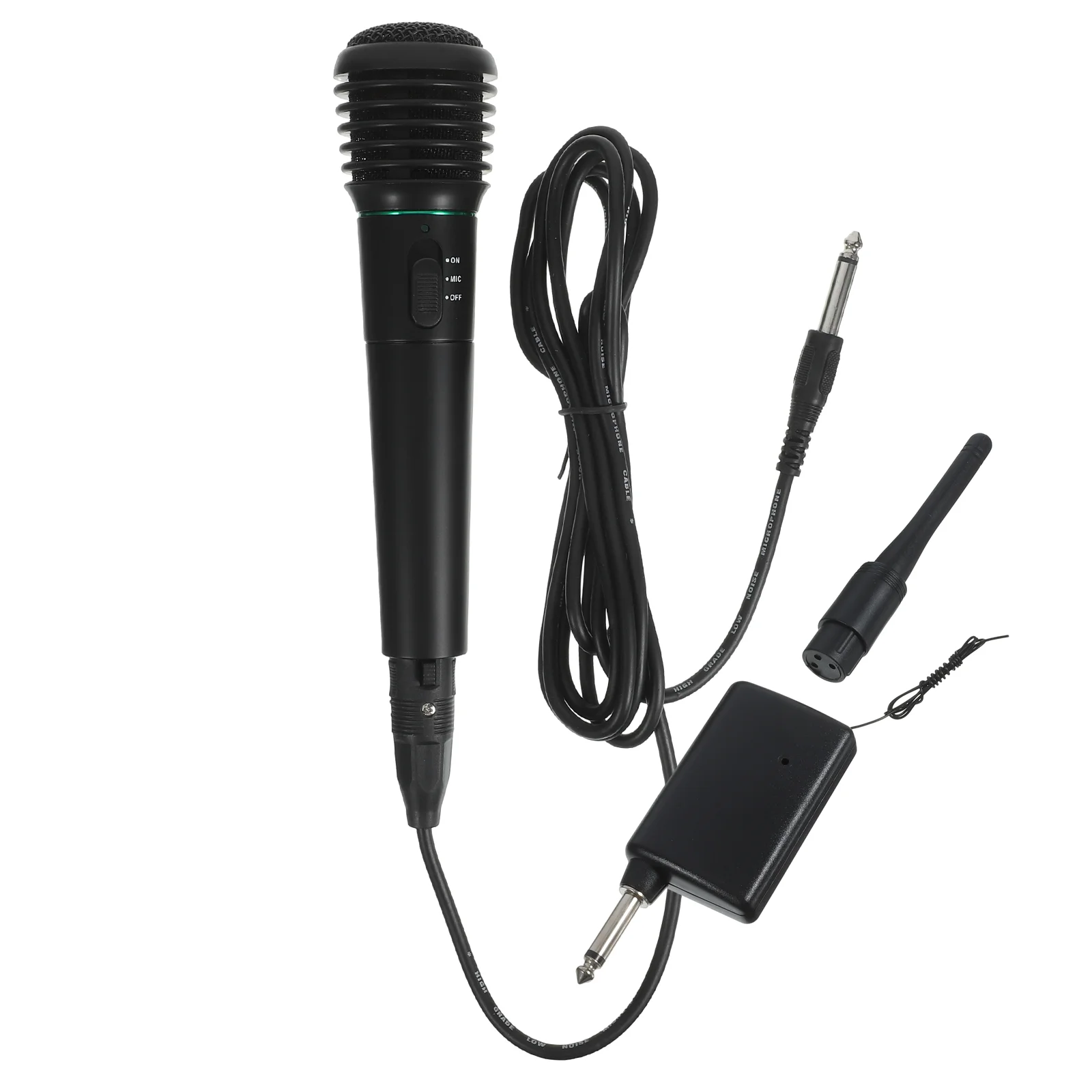 

2 Handheld Cordless Microphone Wireless Microphones Wired Kit Portable Dual