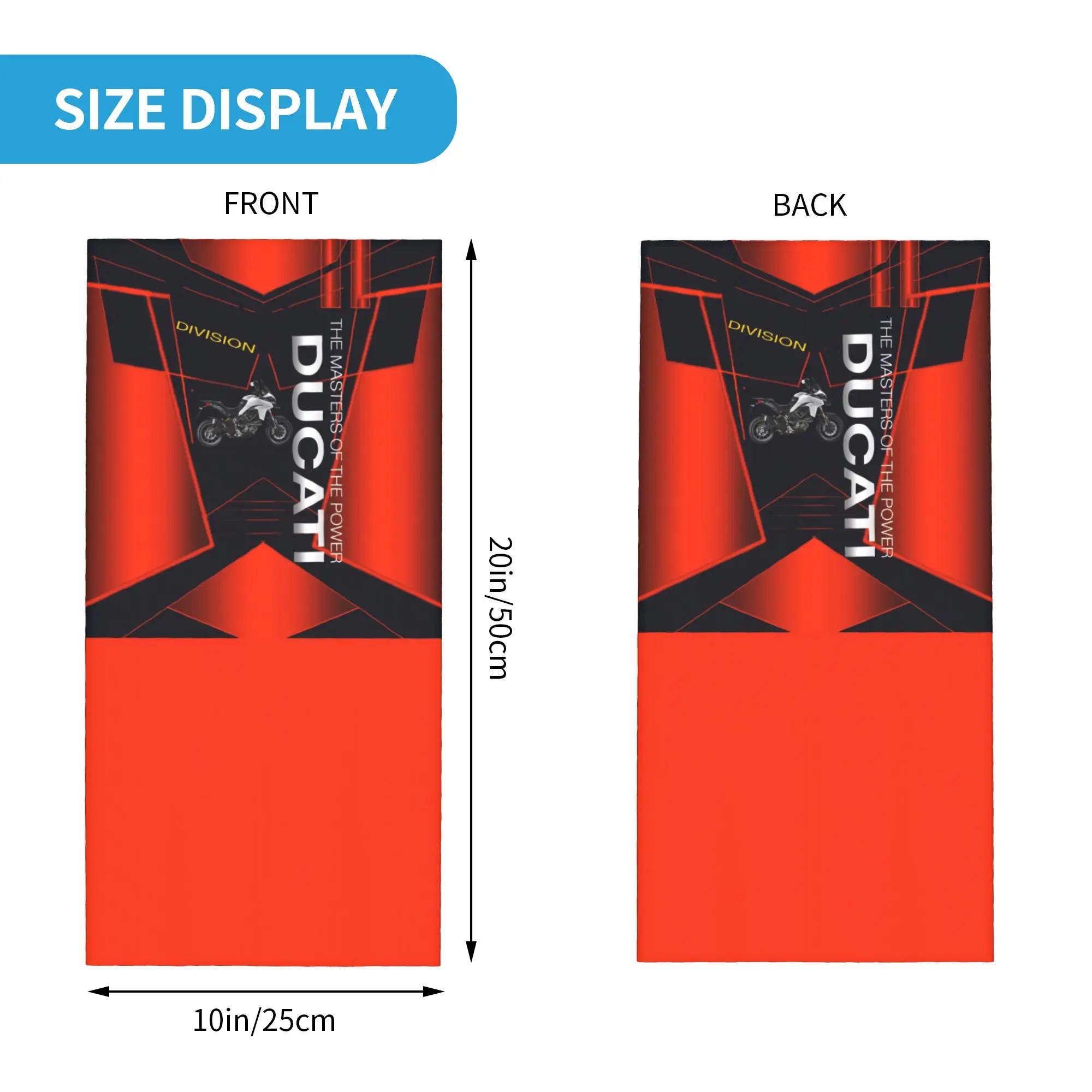 Custom Racing Sprot Ducatis  Bandana Winter Neck Warmer Men Windproof Wrap Face Scarf for Ski Motorcycle Gaiter Headband image 2