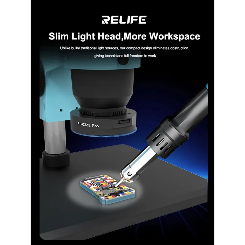RELIFE RL-033E Pro Dual polarized light source precision 32 LED adjustable light source for Mobile Phone motherboard Repair tool