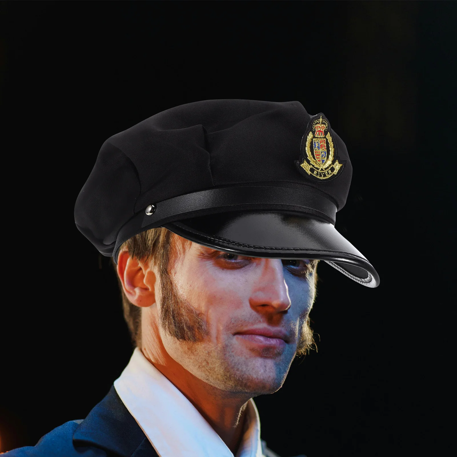 

Navy Blue Uniform Beret Hat With Wheat Ear Decoration For Stage Performance Sailor Cosplay Accessories