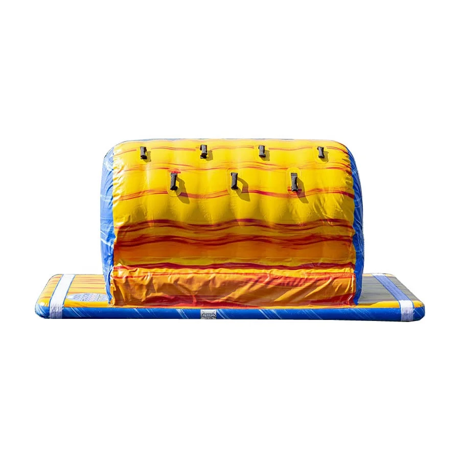 Park water equipment, newly designed PVC inflatable water slide + cliff swimming float