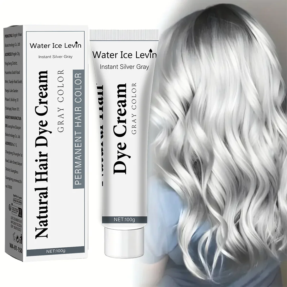 

100g Grey Hair Dye Cream Unisex Smoky Punk Style Styling No Damage Quick Coloring Long-Lasting Professional Hairs Dyeing Creams
