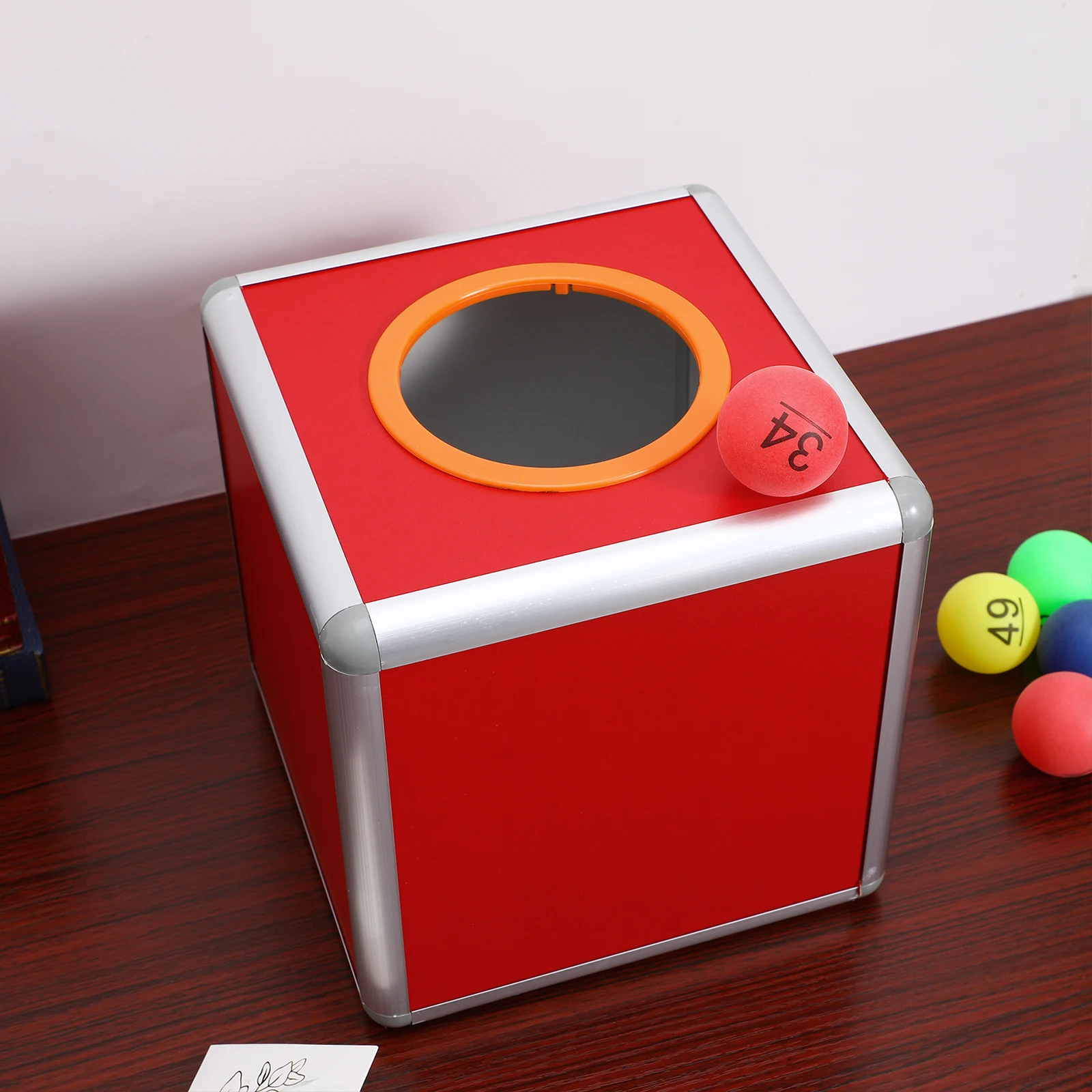 Aluminum Alloy Box Game Box Lottery Box for Party Lottery Case Lottery Ball Container Promotional Box