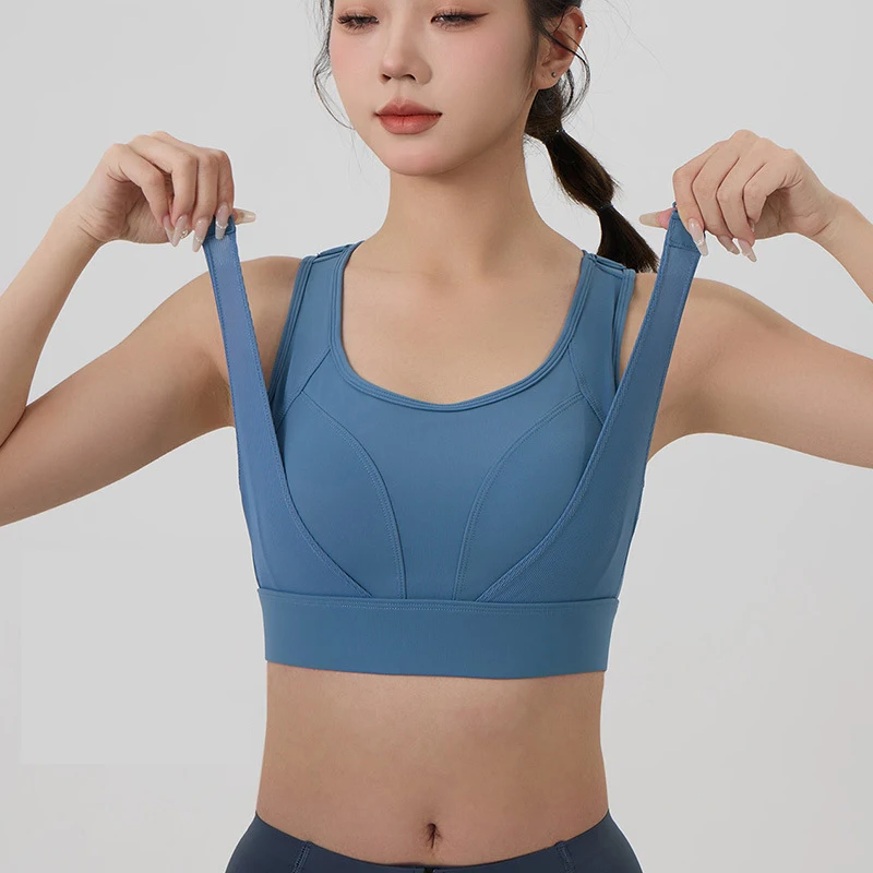 New Sports Bra Vest for Women Running Shock Absorption Adjustable Large Size Fitness Training Yoga Tank Top