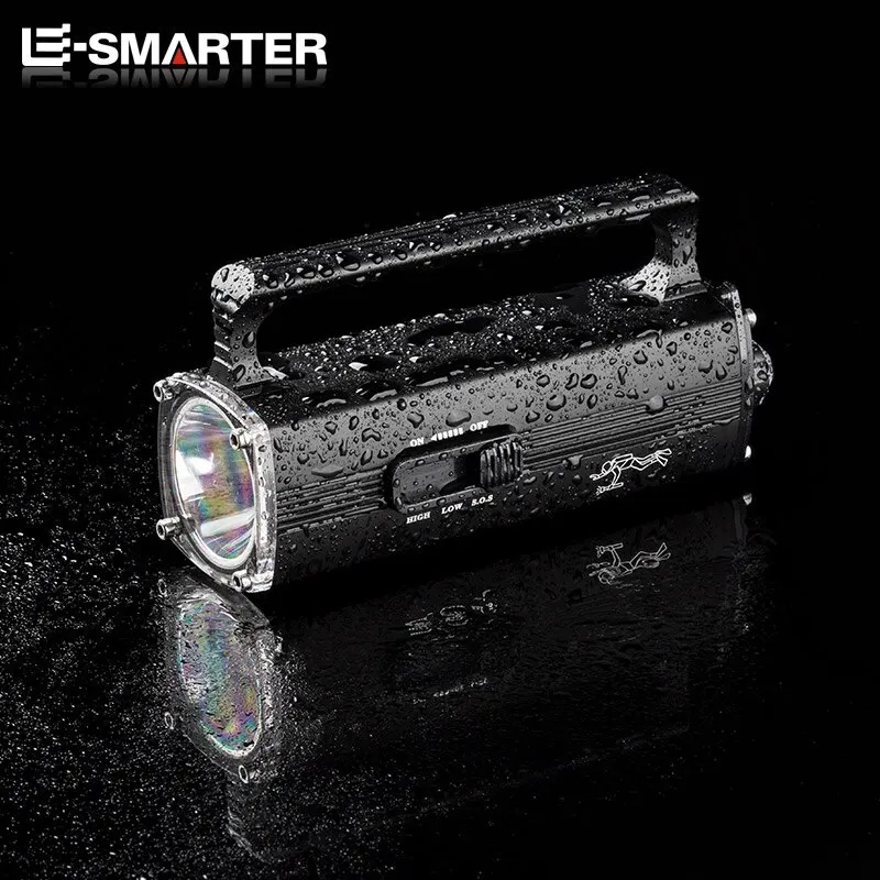 Waterproof Dive Underwater LED Diving Flashlight Torches Built-in 5400ma Lithium Battery Light Camping Flashlight Fishing