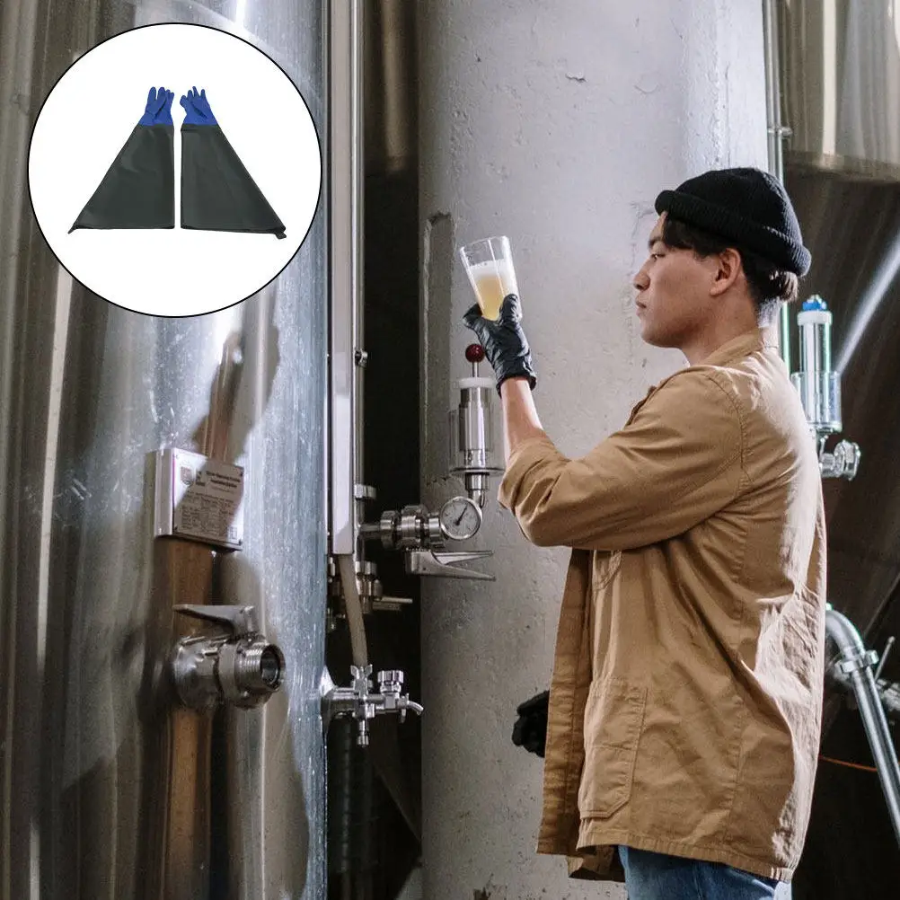 

1 Pair Acid Alkali Resistant Gloves Heavy Duty PVC Reusable Waterproof Protective Gloves for Industry Construction Mining Oil