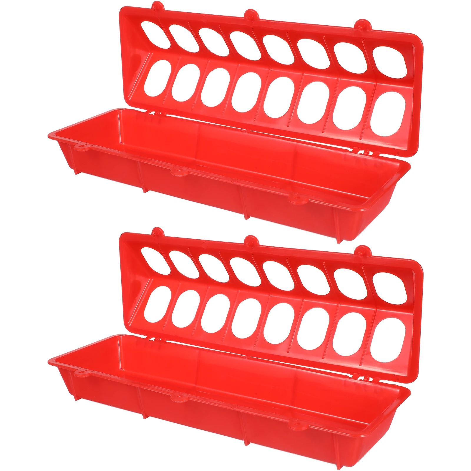 

2Pcs Pigeon Feeding Case Sturdy Plastic Anti-Splash Food Box Suitable for Pigeons Budgies Parrots Bird Cage Pigeon Food Box