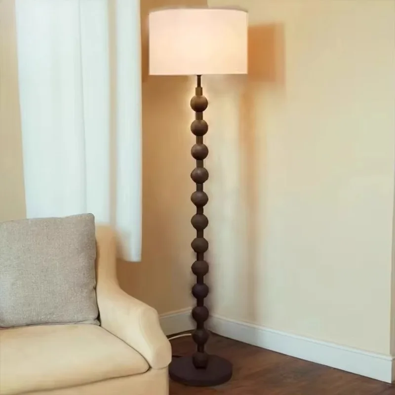 

Floor lamp French medieval living room sofa next to high-end retro new Chinese atmospheric vertical table lamp