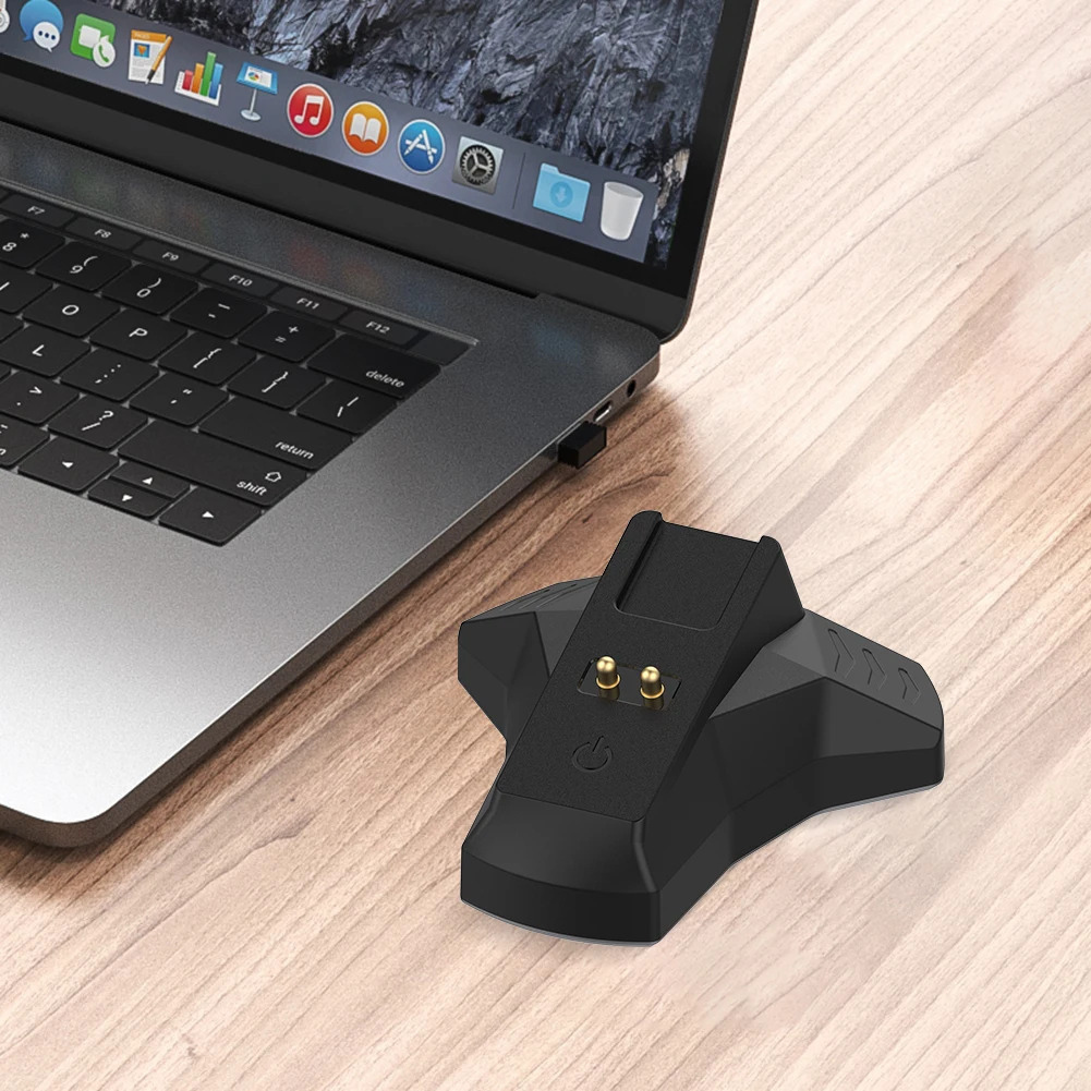 Mouse Charger Anti-Slip Feet Mouse Charging Dock with Charging Cable Mouse Charging Station for Razer DeathAdder V2 Pro/Naga Pro view 2