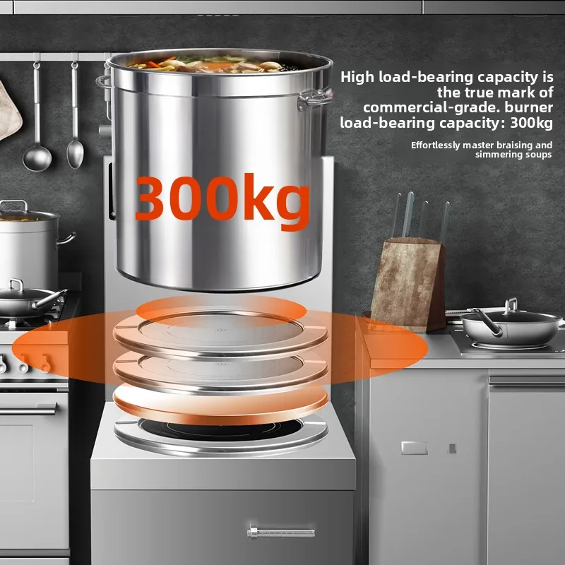 Commercial High-power Induction Cooker 8000w Braised Meat Soup Flat 15kw Foot Soup Stove