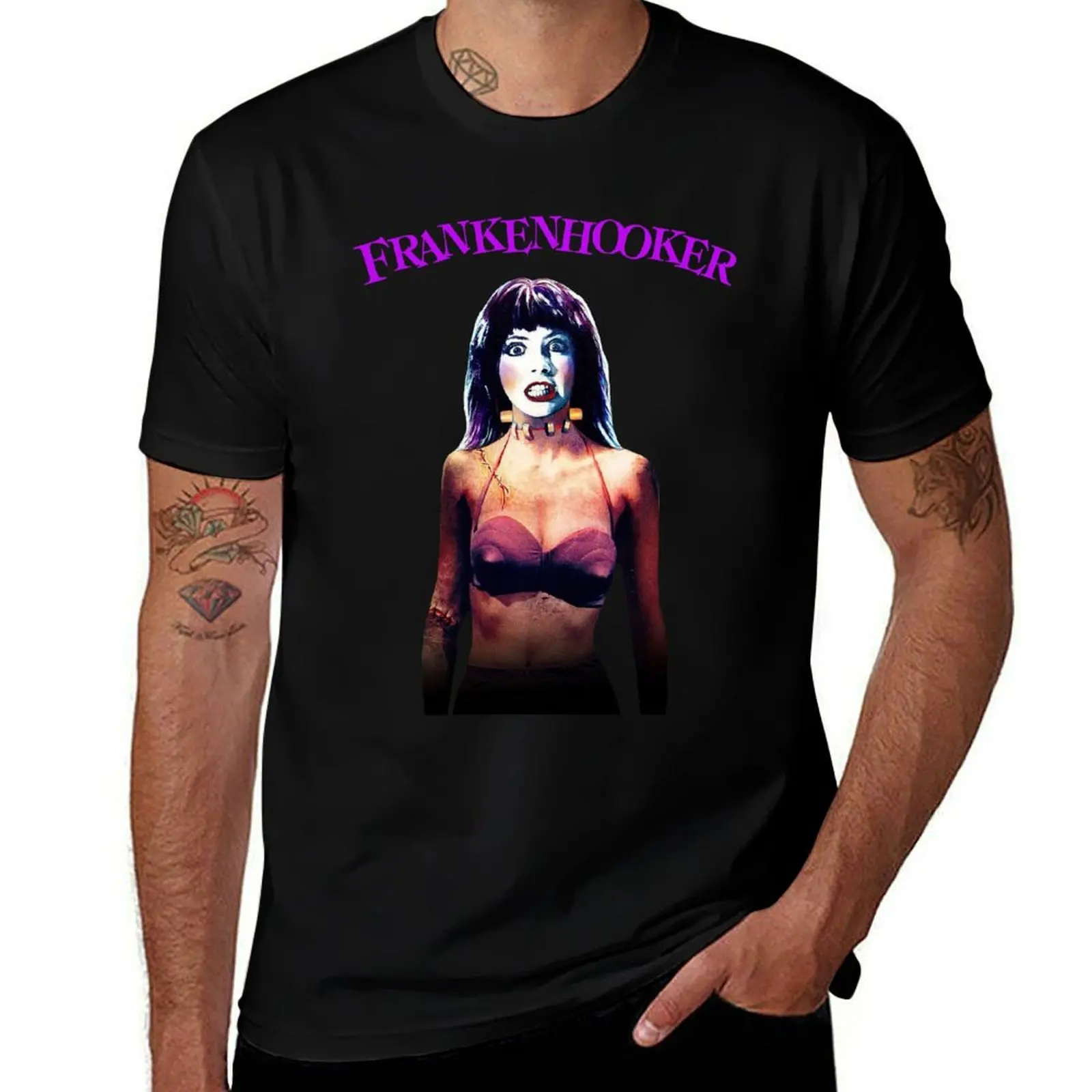 Frankenhooker Retro Cult Classic Horror Comedy Fan Art T-Shirt Large Size Casual Tee Shirt T-Shirt