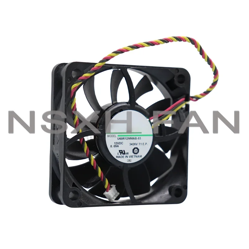 New Radiator U60R12MMAB-53 12V 0.09A 6015 Silent CPU Chassis Cooling Cooler Fan 60*60*15mm