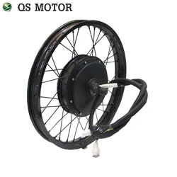 QSMOTOR 205 3000W 50H V3 TI Spoke Hub Motor  With Moped Motorcycle 19X1.6inch Wheel Rim