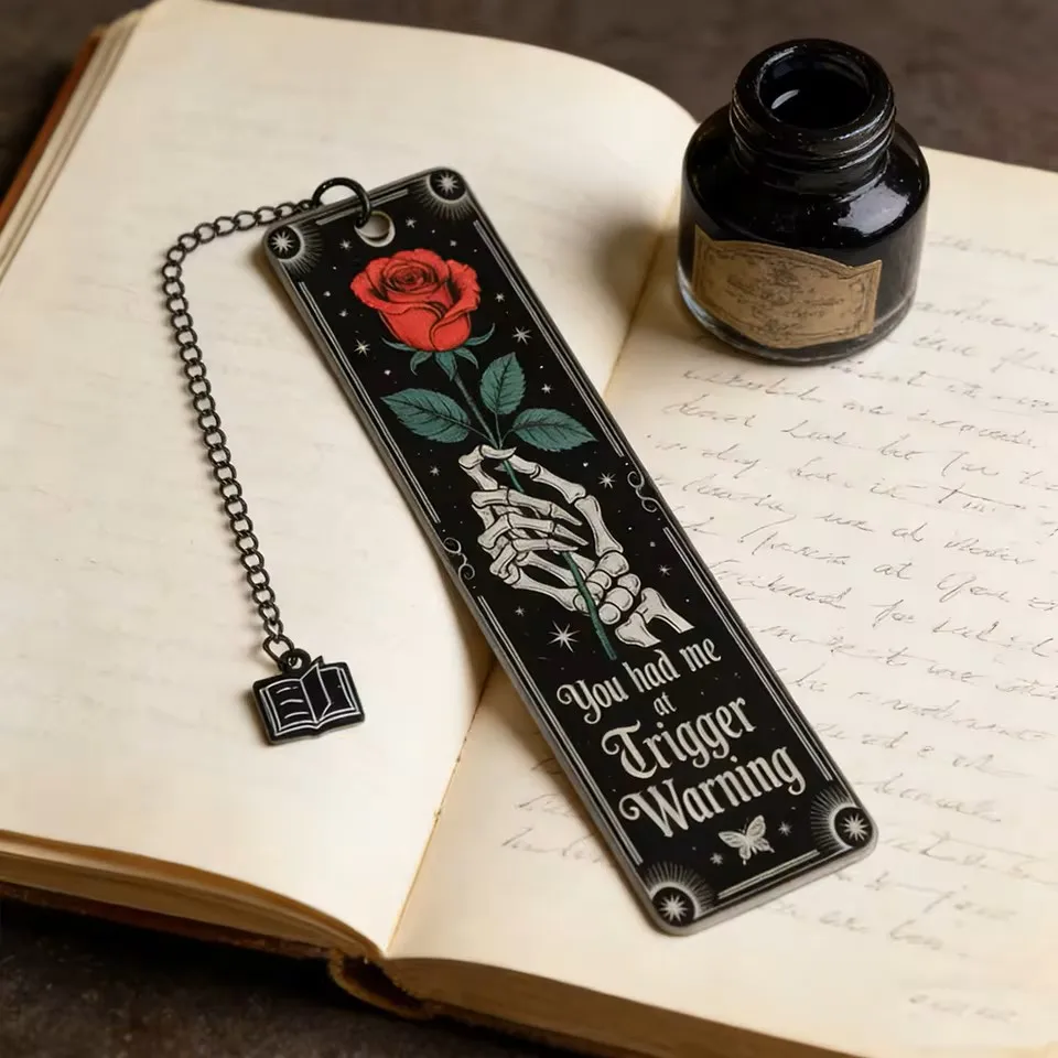 Gothic Bookmark Intricate Novel Lovers Bookmark Dark Romance Metal Bookmark Slim For Book Lover'S Collection School Supplies