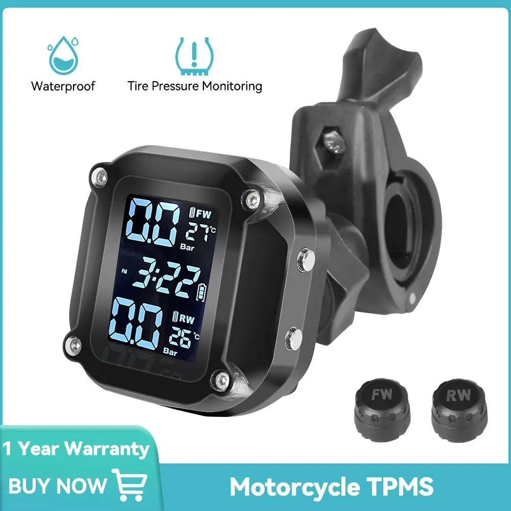 TPMS  Motorcycle Tire Pressure Sensors Motor TMPS Tire Pressure Monitoring System 2 Wheel Tyre External Sensor for Motorbike