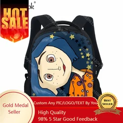 Cartoon Coraline Fluffy Print Schooltas Voor Kinderen Praktische Reisrugzak Kinderen School Lunch Tas Boekentassen