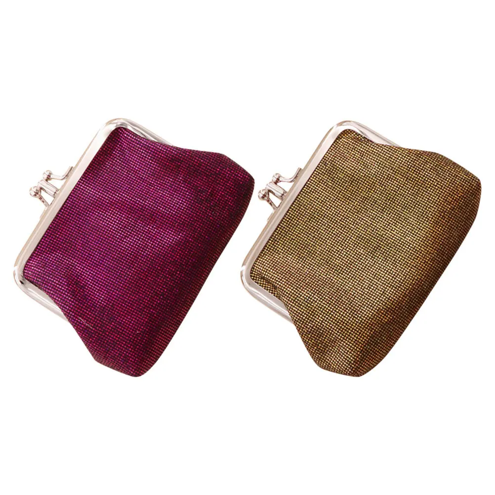 

2Pcs Women Small Wallet PU Coin Purse Fashionable Jewelry Storage Bag for Travel and Daily Use Coin Purses