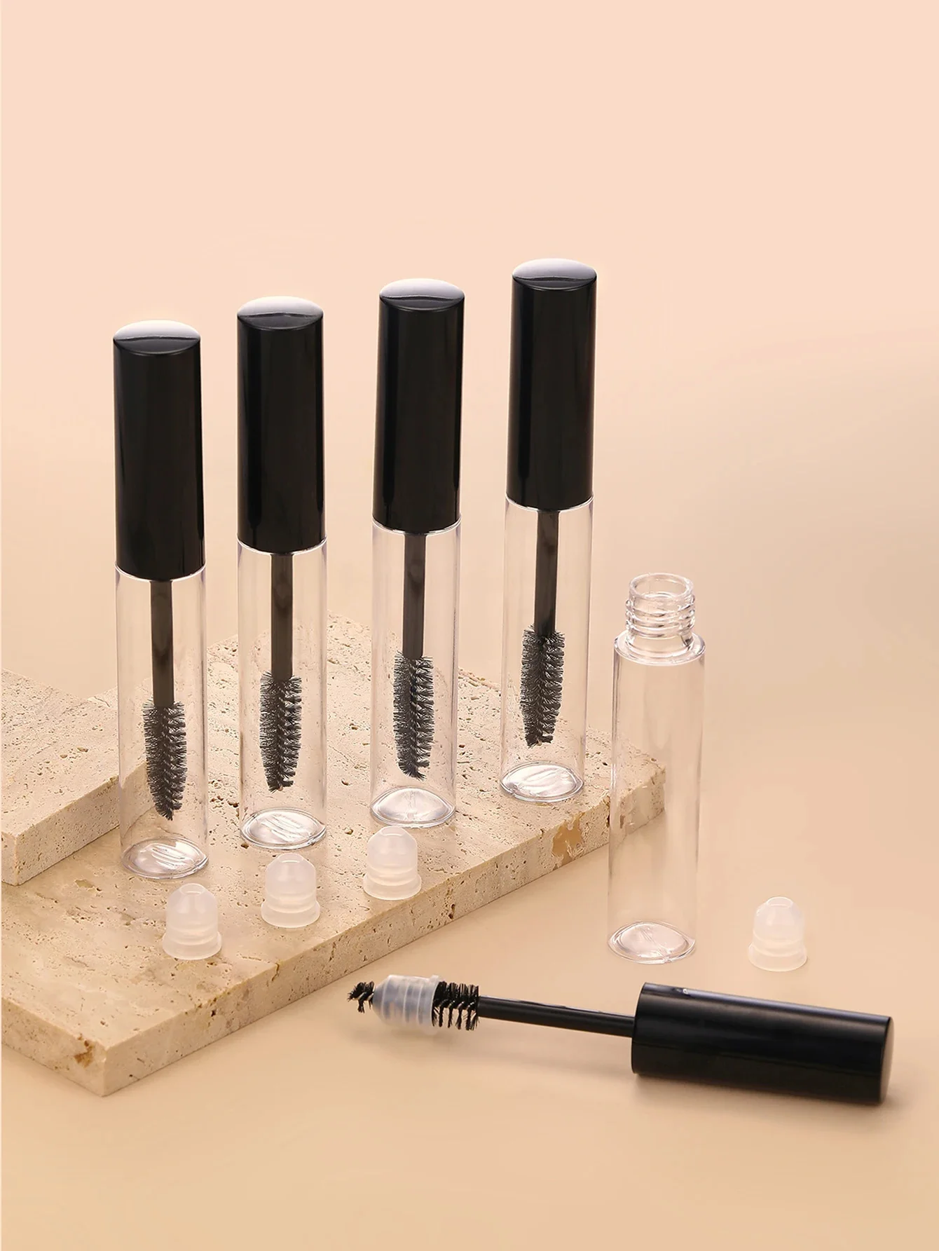 50 pz 10ml 3 inserti in gomma 3 pipette di trasferimento vuoto tubo Mascara bacchetta bottiglia contenitore crema ciglia