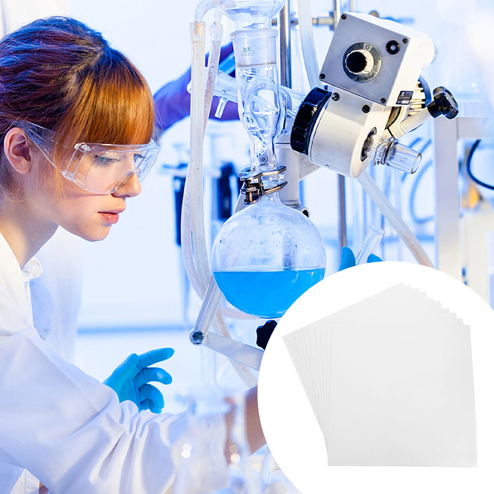 

10 Pcs Filter Large Sheet of Oil Paper Experiment for Funnel Filtering White Industrial Disposable