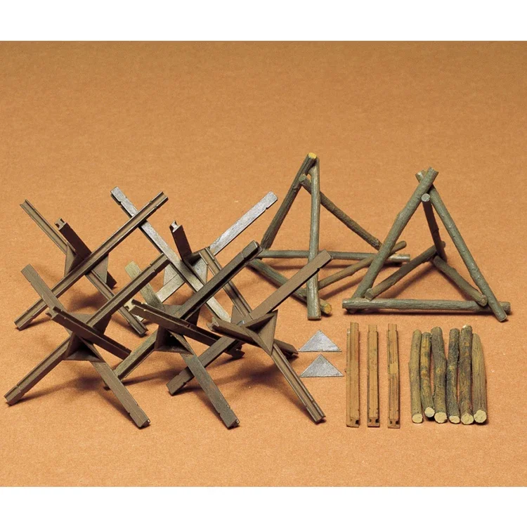 TAMIYA escena edificio modelo Suite 35027 1/35 obstáculo de infantería Barbwire |   Juego de barricadas de obstáculos antitanque