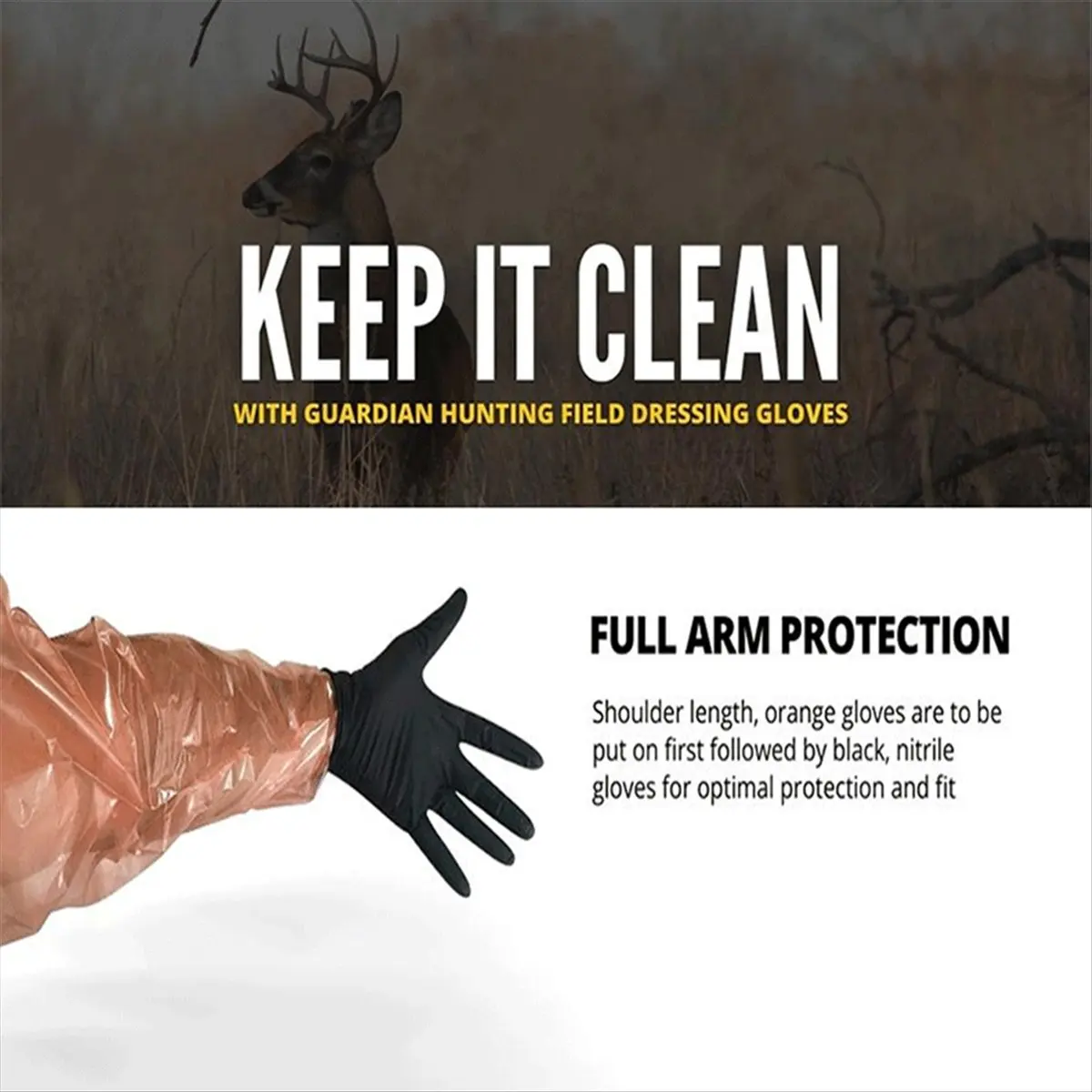 Top Sale Deer Gutting Gloves for Hunt - Field Dressing Gloves with Long and Short Gut Glove Combo Pack Gloves for Outdoor