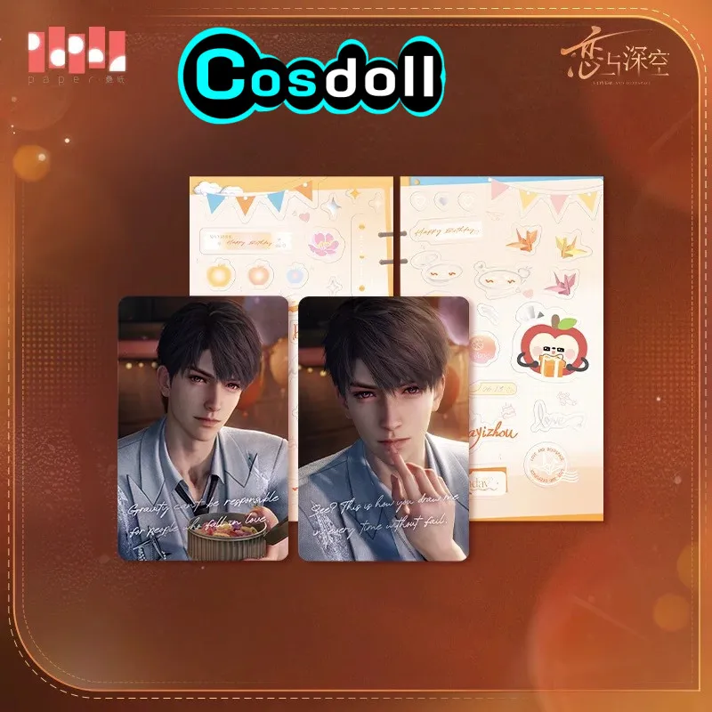 

В наличии Официальная мягкая кукла-брелок Love and Deepspace Caleb, сумка-подвеска, значок, фотокарта, 2025 год, аниме-игра на день рождения