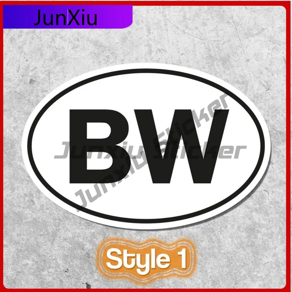 Botswana Flag Sticker Oval-shaped White and Black Country Creative Cars Refrigerators Anti UV Waterproof Auto Accessories Car