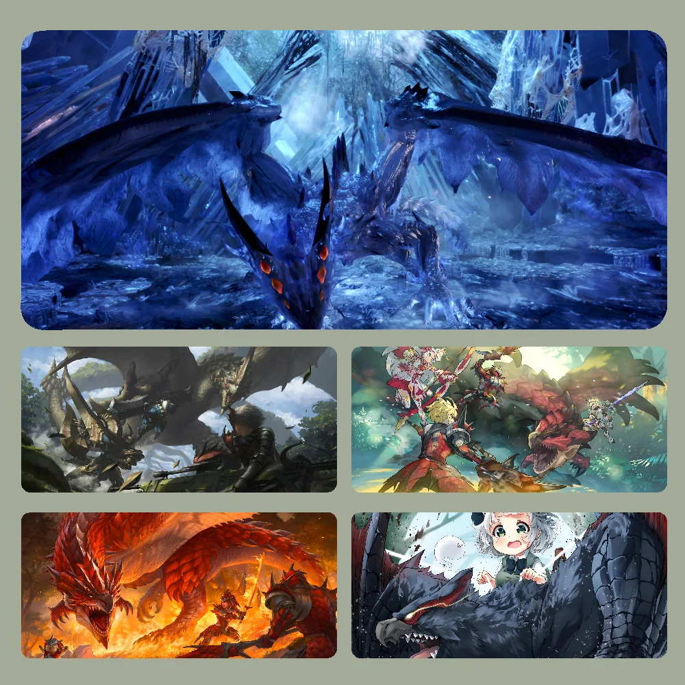 

M-Monster Hunter Mousepad Large Computer Gaming Accessories MousePads Desk Mats Anti-slip Laptop Soft Mouse Pad