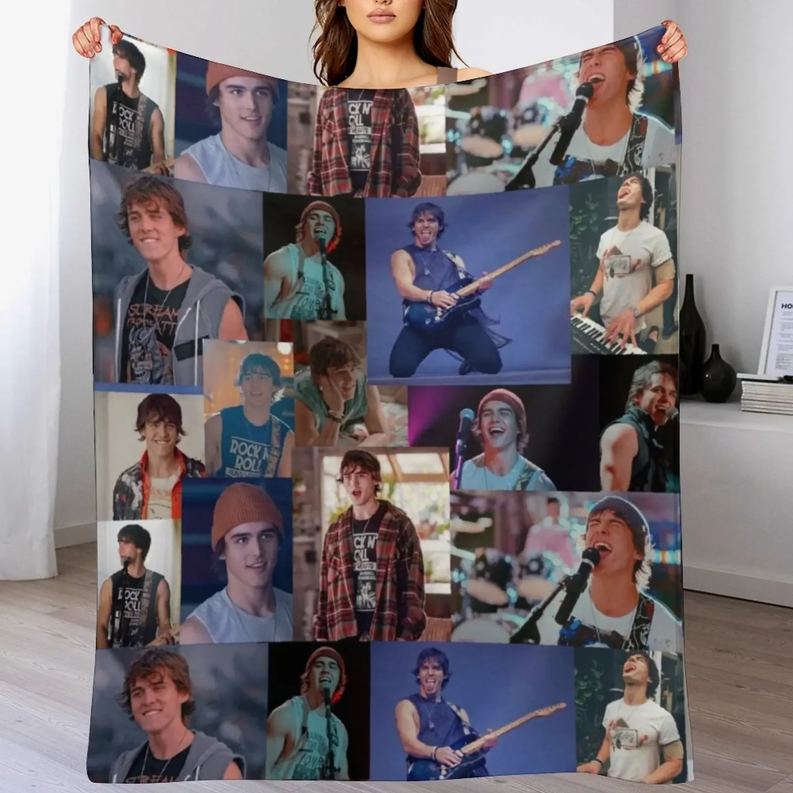 Charlie Gillespie Luke collage Throw Blanket All Weather Soft Throw Blanket for Sofa