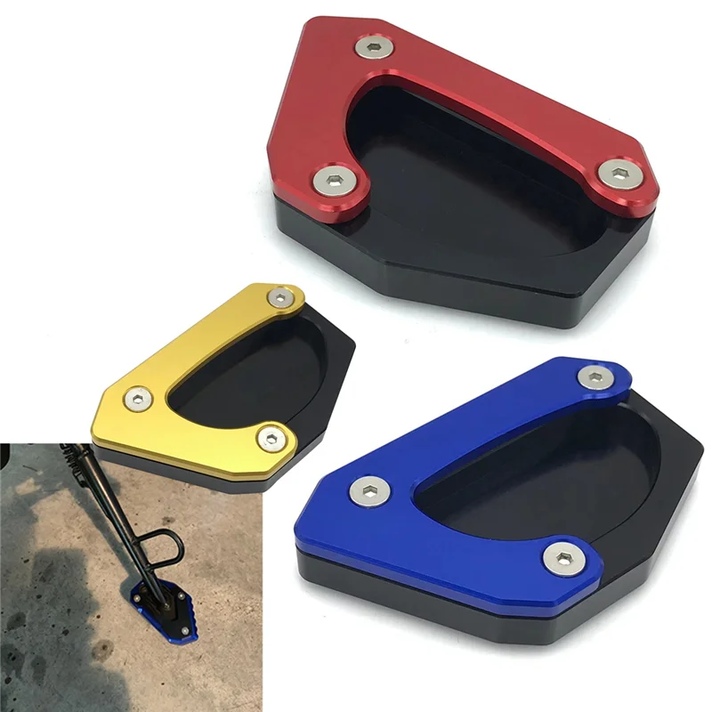 Motocicleta Kickstand Pé Side Stand, Extensão Pad, Placa de Suporte para Suzuki V-Strom 650, DL650, 2004-2020