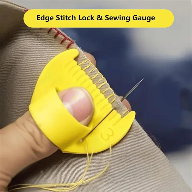 AT19-Edge Stitch Lock & Sewing Gauge، أداة خياطة قفل غرزة الحافة، قوالب خياطة 4/3 مم، مسطرة خياطة لقياس الإبرة