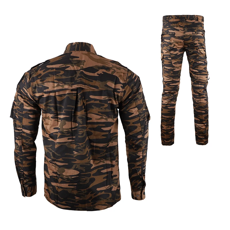 Outdoor Camouflage Brown Tactical Suit Uniform Men\'s Hiking Hunting clothes Combat Training Clothing