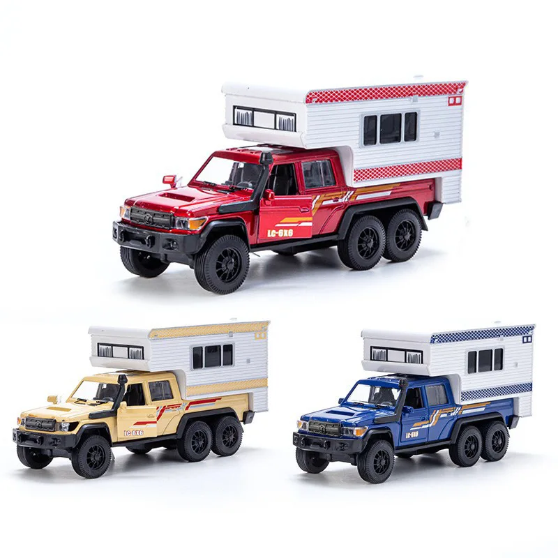 1 個合金キャラバンシリーズシミュレーション 1:32 合金ツーリングキャラバンモデル子供のプルバック車のおもちゃの装飾品少年のおもちゃモデル