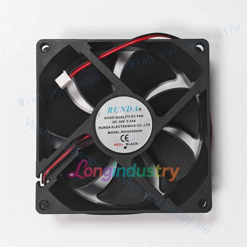 

V+ for 1 Pc. New RD9225S24H Cooling Fan 9225 DC24V 0.23A 9.2CM 2Pin