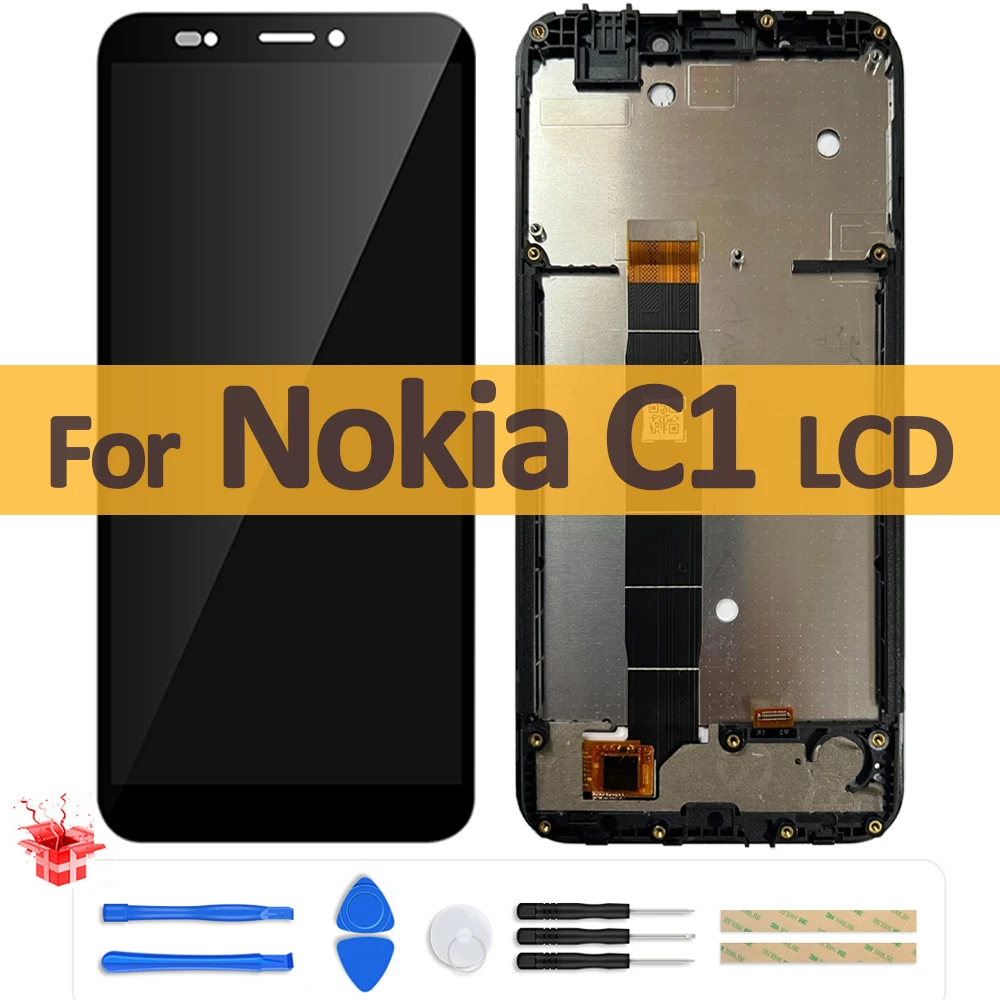 

5.45" Original Display For Nokia C1 LCD Display Touch Screen Digitizer Assembly Replacement Part for Nokia C1 TA-1165 LCD Screen