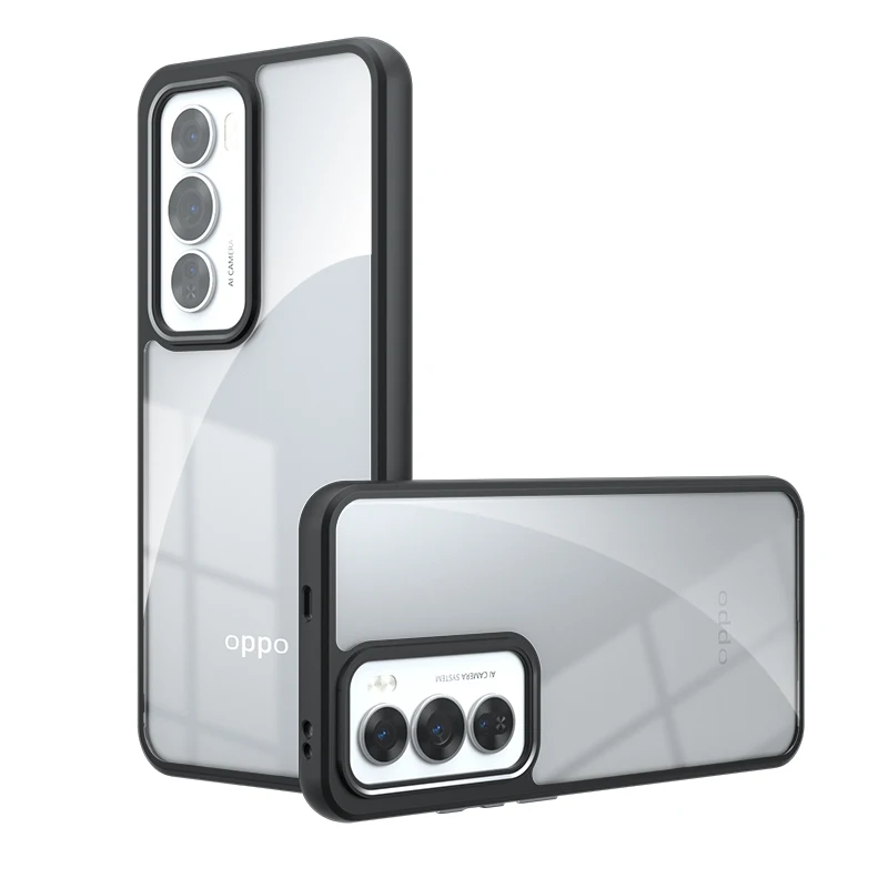 

Чехол для ПК из ТПУ с противоударной подушкой безопасности для Reno 12 Pro, прозрачный противоударный акриловый чехол для ПК HD для OPPO Reno 11 Pro