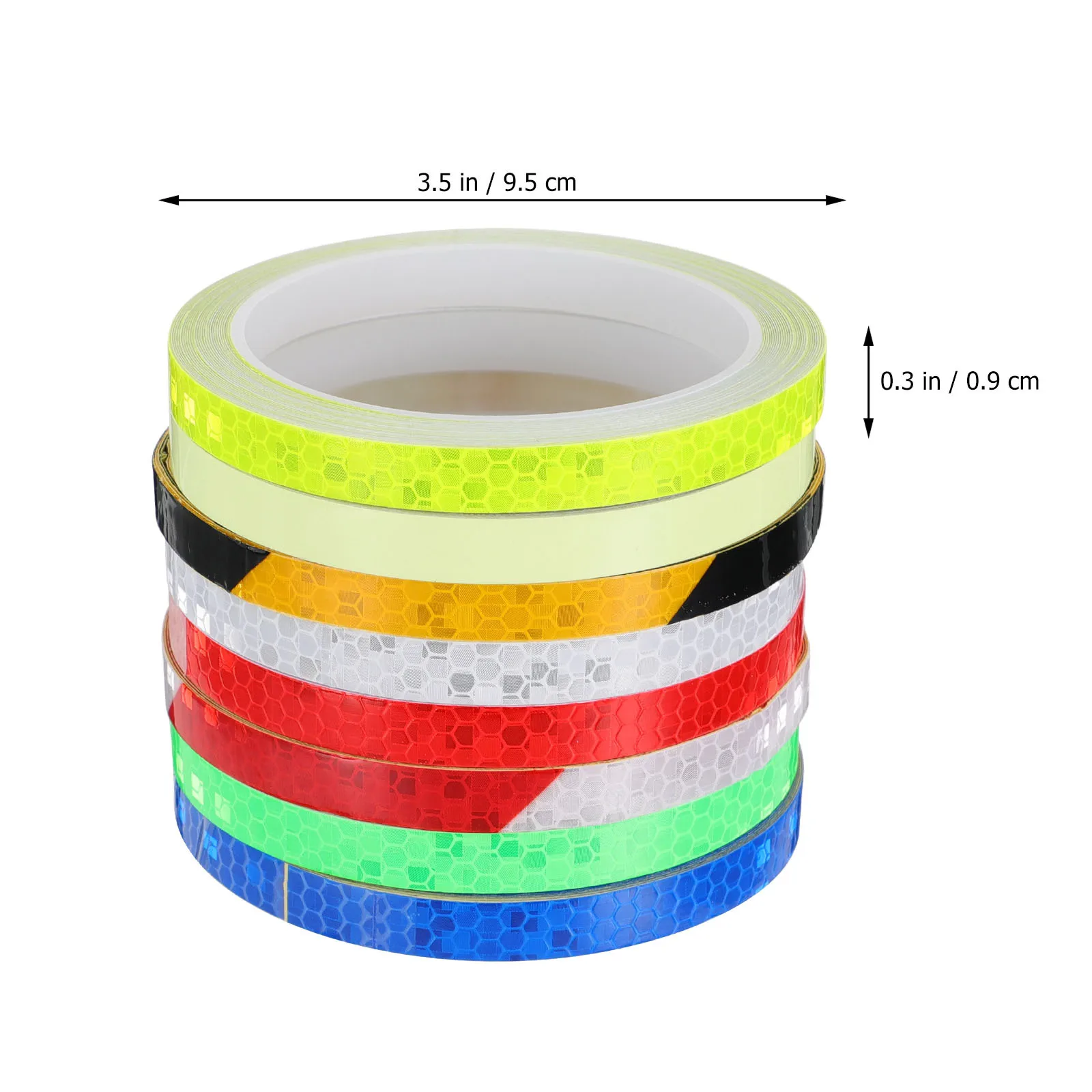 

8 Rolls Bike Reflective Sticker Premium Material Durable Waterproof Night Warning Luminous Decals Safety Bike Night Sticker