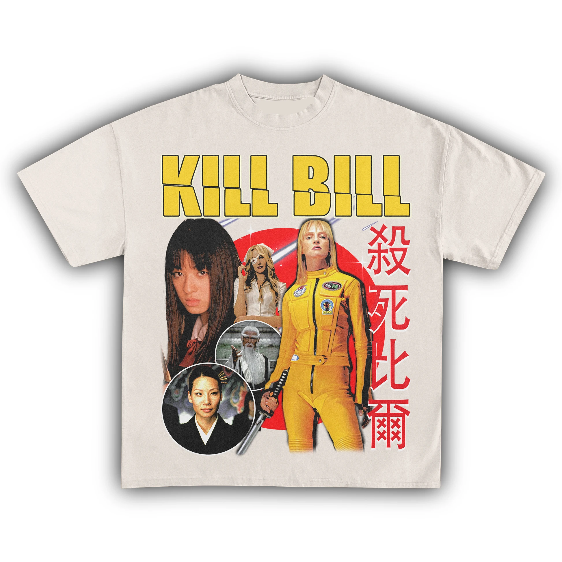 Kill Bill Uma Thurman Quentin Tarantino Retro T Shirt for Men Women Vintage Action Movie Graphic Tee Streetwear