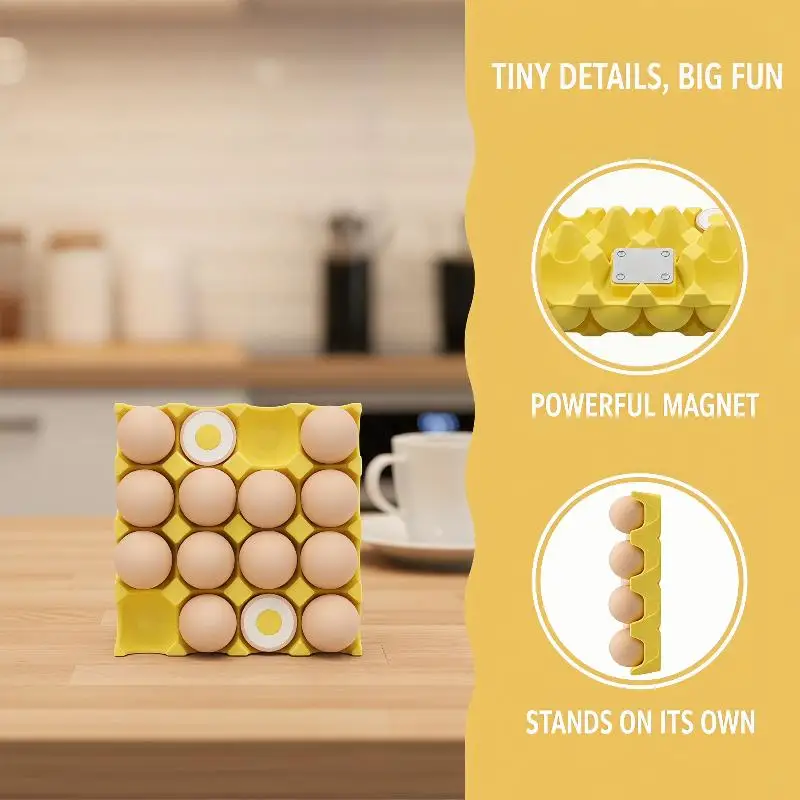 Creative Egg Magnetic Refrigerator Message Sticker 1PC Cute Cooking Note Holder Perfect for Housewarming Kitchen Gifts