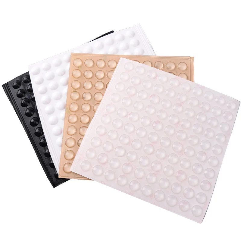 100Pcs Self Adhesive Door Stopper Rubber Damper Buffer Cabinet Bumpers Silicone Furniture Pads Cushion Protective Pads