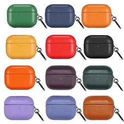 Premium Leather For AirPods Pro 2 Case AirPods 4 Airpods 3 Bluetooth Earphone Accessories  All Inclusive Leather With Buckle