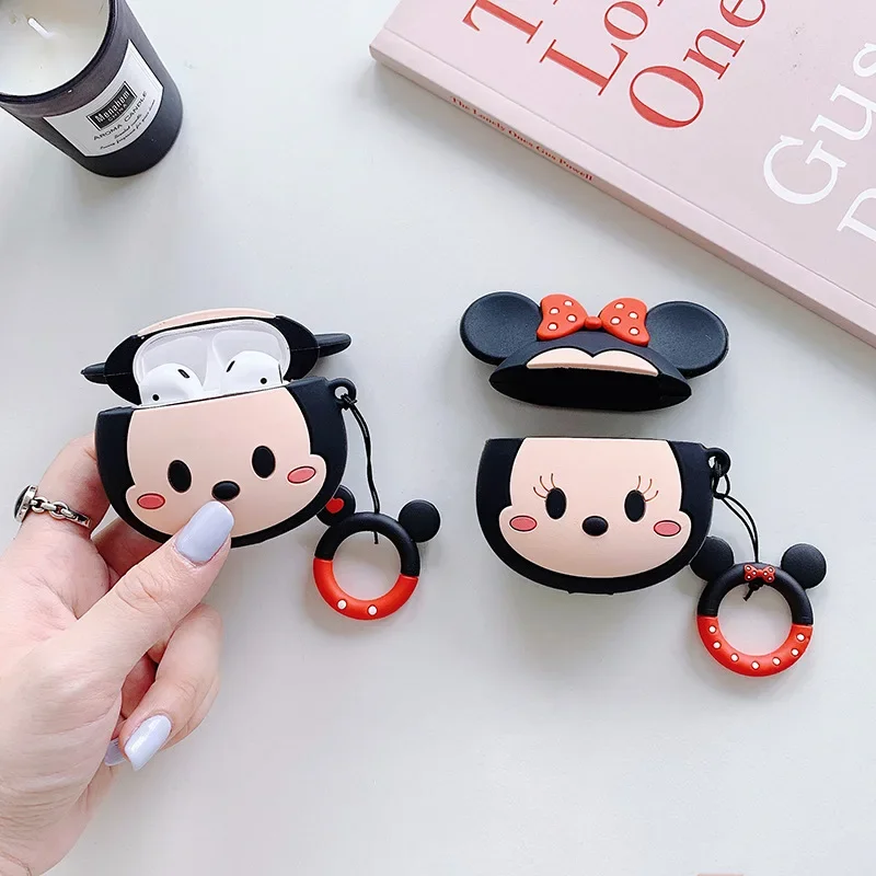 Disney Mickey Minnie Mouse Stitch StellaLou Earphone Case for AirPods 3 2 1 Pro Cartoon Bluetooth Headphones Protective Cover