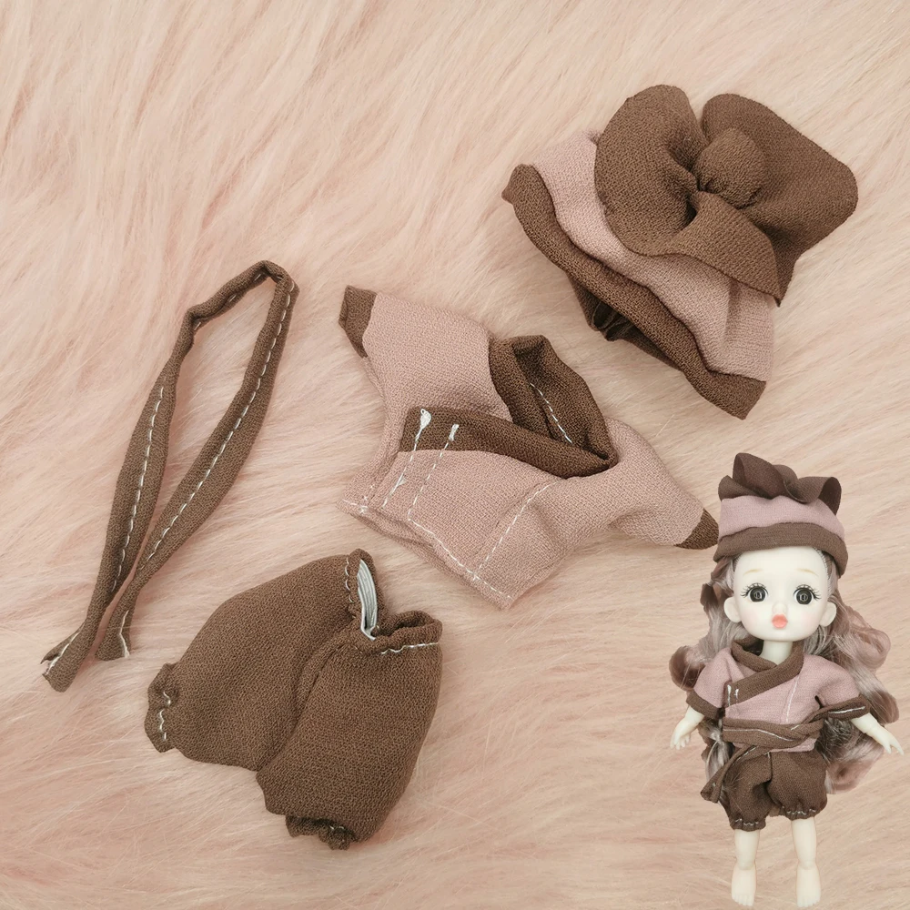 6 inch Doll Clothes For Spherical Joint Doll 17 cm Cute Suit Dress For BJD 15 cm Handmade Skirt Uniform DIY Toy Accessories