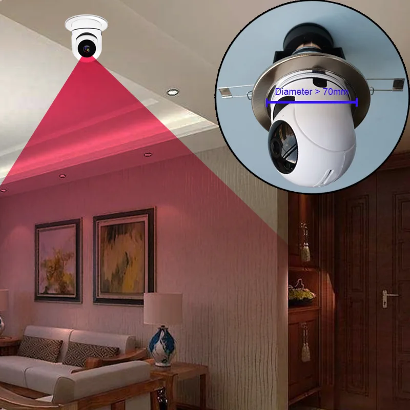 Tuya/YiLot APP 3MP 1296P  E27 Lamp Head Soecket PTZ IP  Camera Full Color Night Vision Home Security CCTV Intercom Baby Monitor