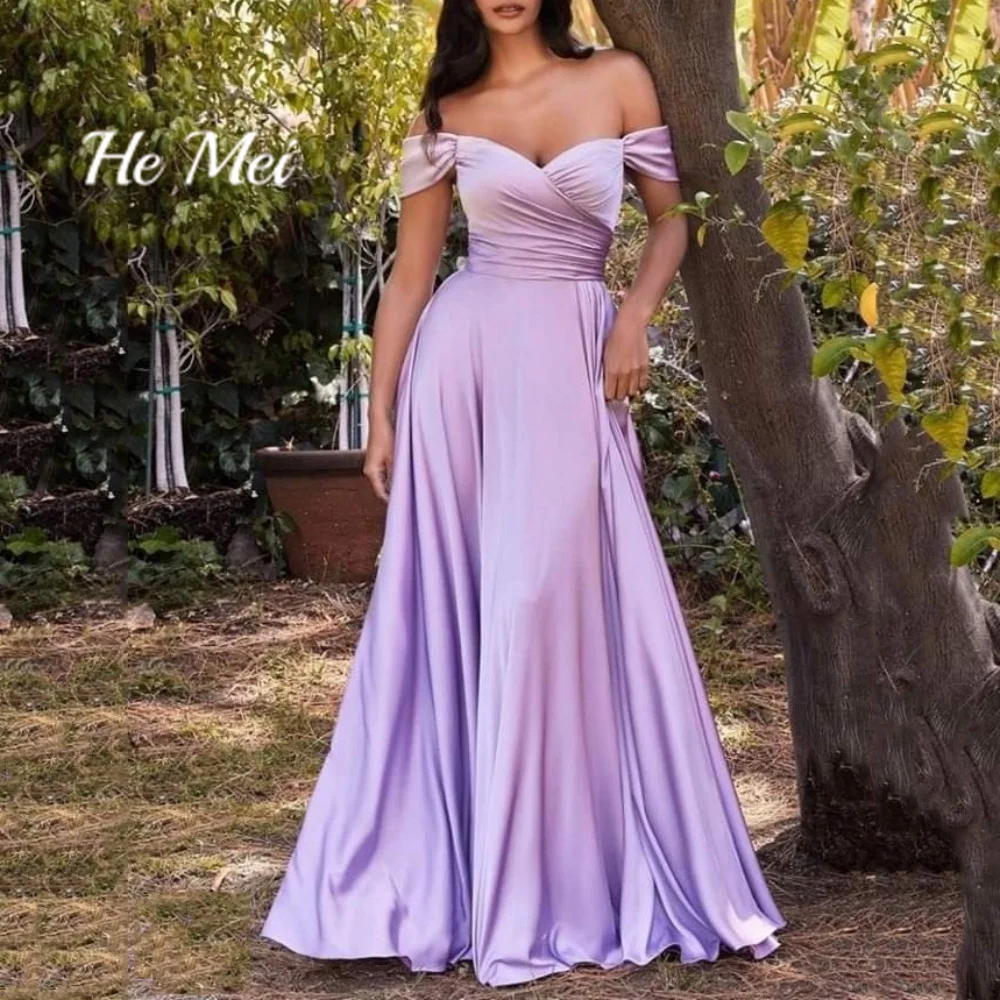 Simple Prom Dress For Women Off The Shoulder A Line Evening Gowns Sweetheart Neck Floor Length Party Dresses فساتين السهرة