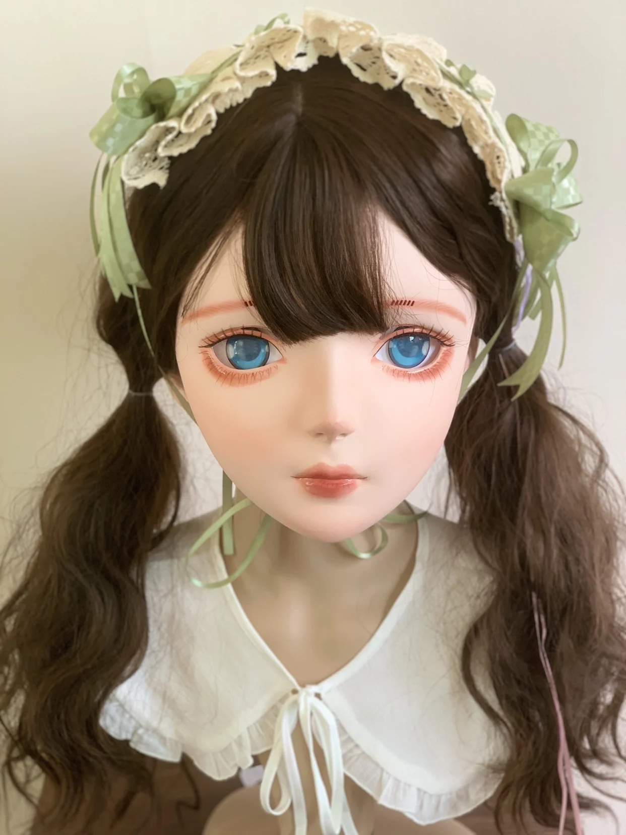 Customize Character Female/Girl Resin Kig Full Head With Lock Anime Cosplay Japanese Anime Kigurumi Mask