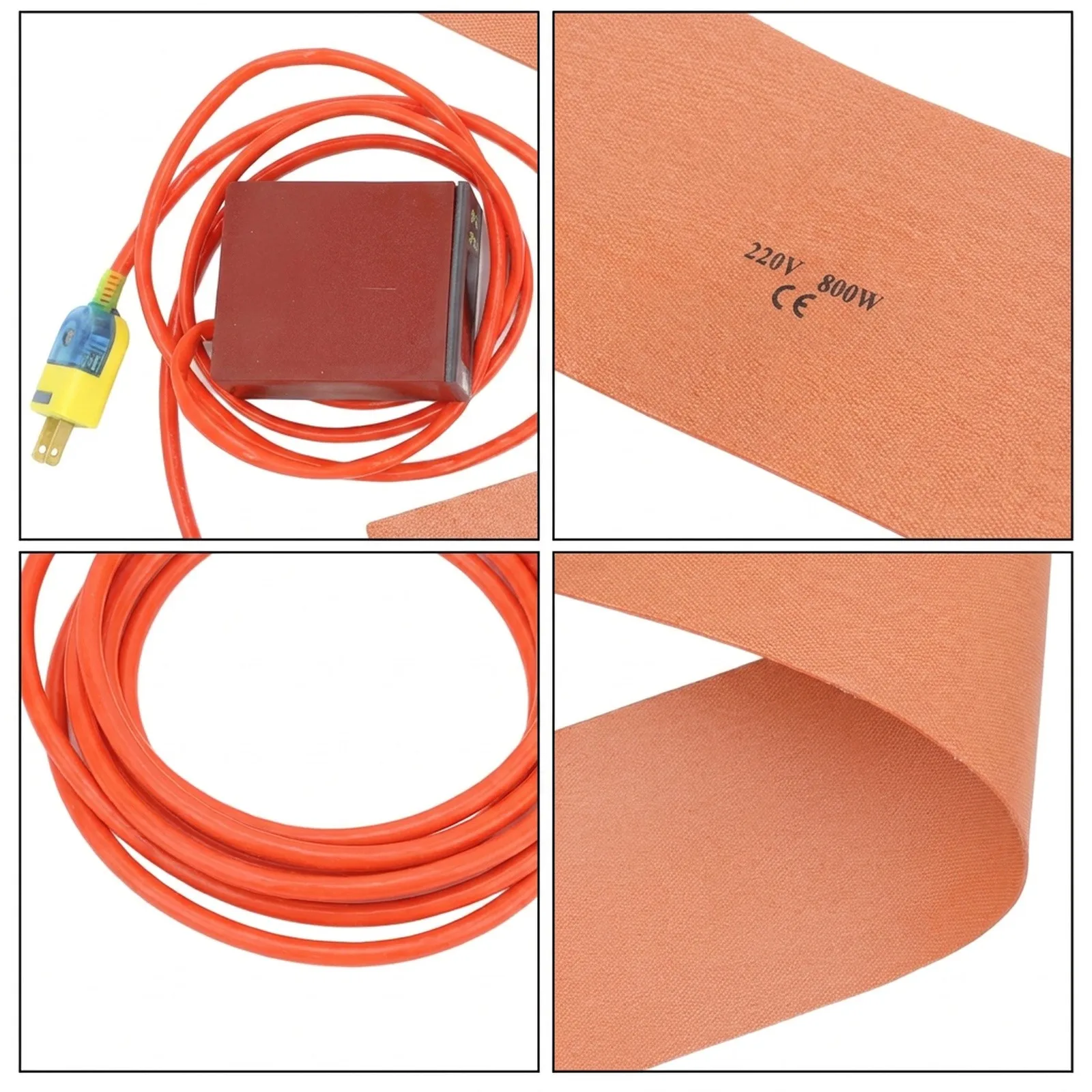 150*900mm 800W 220V Silicone Heater Guitar Side Press Blanket Home Heating Cooling Air for versatile Furnaces Rim Bending