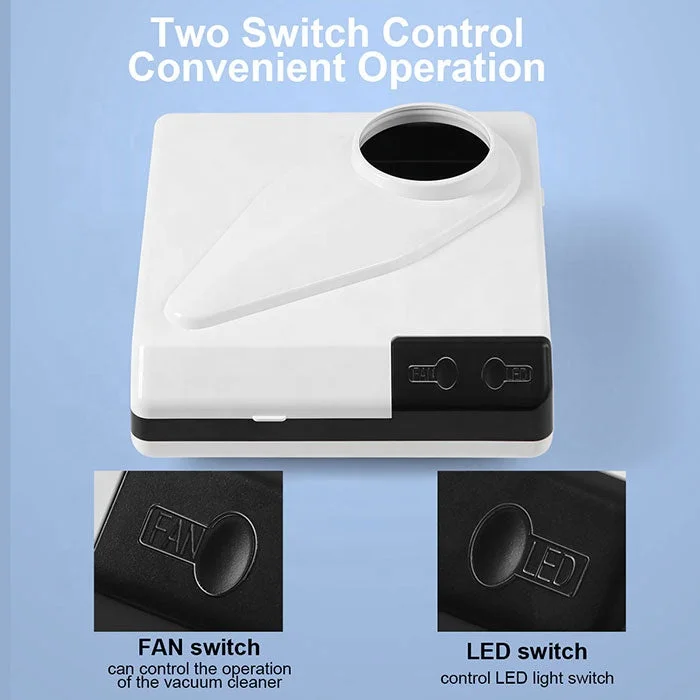 Portable Dental Mini Vacuum Cleaner Lab Desktop Dust Collector With LED  for Cleaning Dust