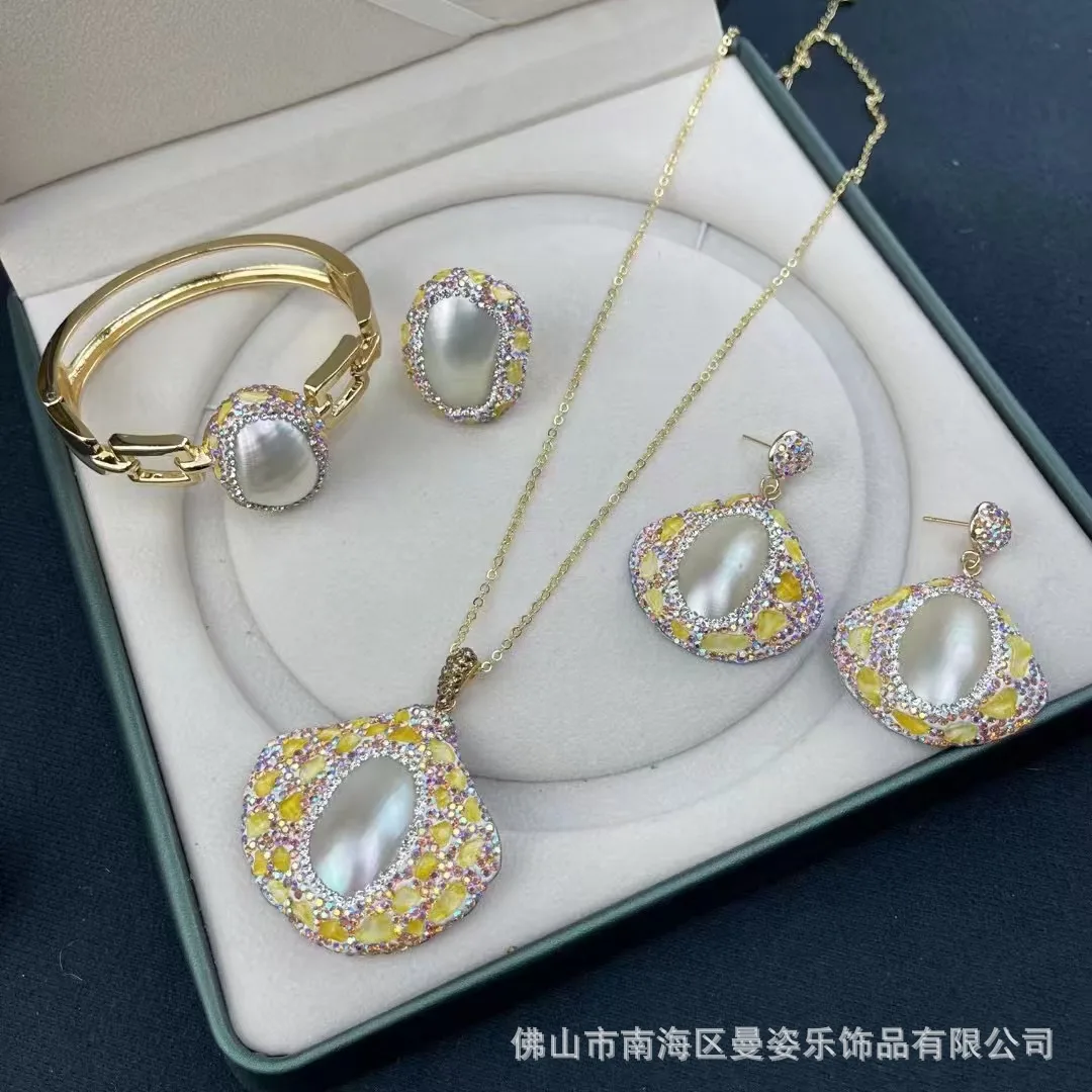 

DIY accessories Live stream new natural Mapei set full of diamonds, fashion handmade jewelry, color-preserving electroplating in